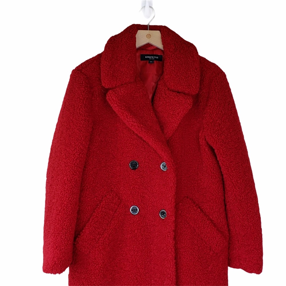 Kenneth Cole NY Sherpa Teddy Bear Coat  NWT - Picture 5 of 13
